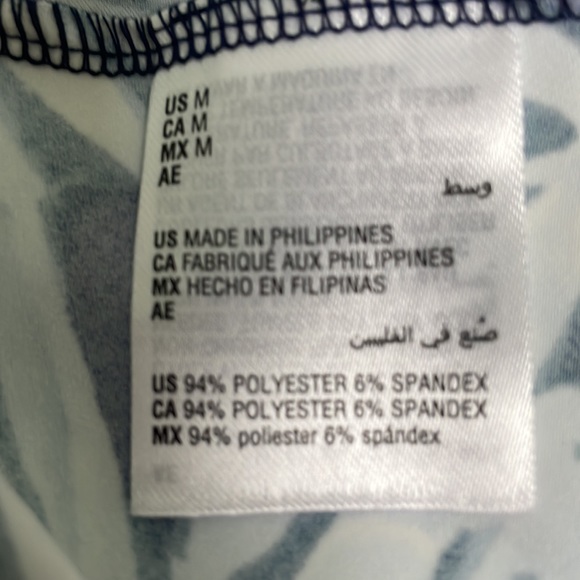 Alfani Blue and White Fern Print Swing Top - Picture 8 of 8